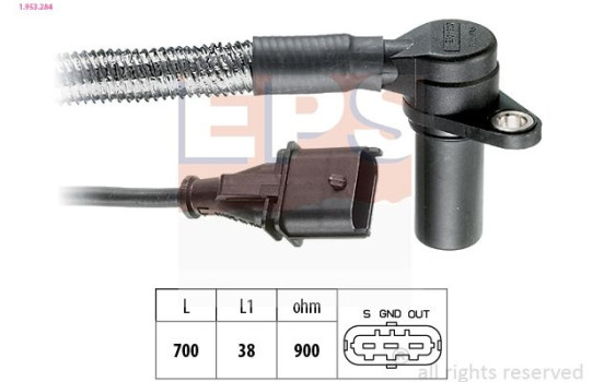 Sensor, crankshaft pulse Made in Italy - OE Equivalent 1.953.284 EPS Facet