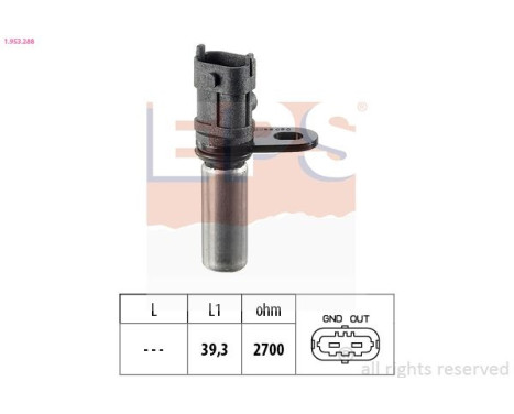 Sensor, crankshaft pulse Made in Italy - OE Equivalent 1.953.288 EPS Facet