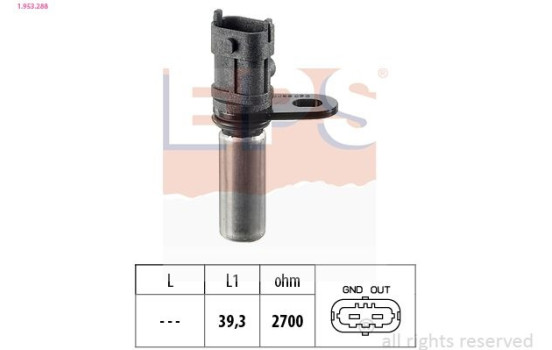 Sensor, crankshaft pulse Made in Italy - OE Equivalent 1.953.288 EPS Facet