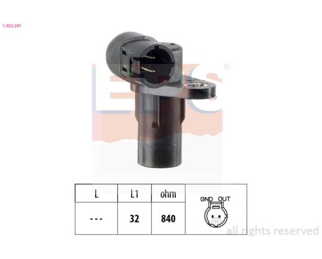 Sensor, crankshaft pulse Made in Italy - OE Equivalent 1.953.291 EPS Facet