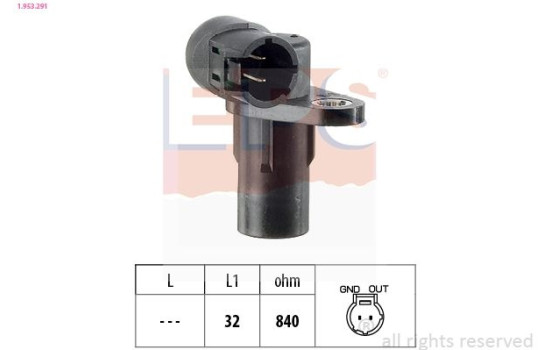 Sensor, crankshaft pulse Made in Italy - OE Equivalent 1.953.291 EPS Facet