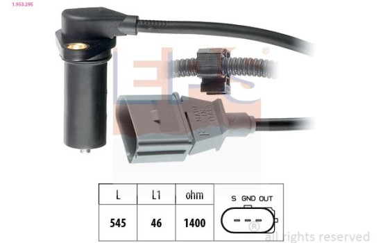 Sensor, crankshaft pulse Made in Italy - OE Equivalent 1.953.295 EPS Facet