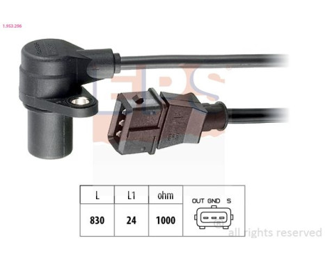 Sensor, crankshaft pulse Made in Italy - OE Equivalent 1.953.296 EPS Facet