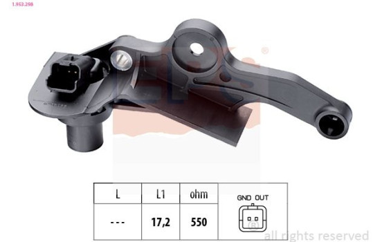 Sensor, crankshaft pulse Made in Italy - OE Equivalent 1.953.298 EPS Facet