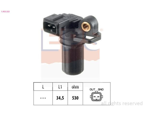 Sensor, crankshaft pulse Made in Italy - OE Equivalent 1.953.323 EPS Facet