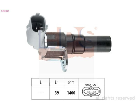 Sensor, crankshaft pulse Made in Italy - OE Equivalent 1.953.327 EPS Facet
