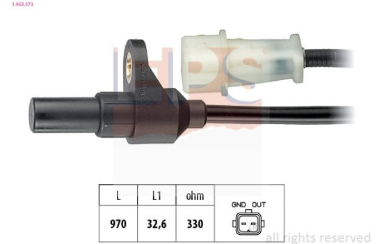Sensor, crankshaft pulse Made in Italy - OE Equivalent 1.953.373 EPS Facet