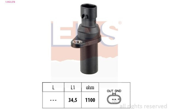 Sensor, crankshaft pulse Made in Italy - OE Equivalent 1.953.378 EPS Facet