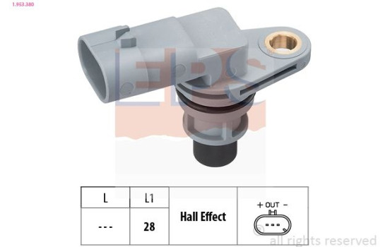 Sensor, crankshaft pulse Made in Italy - OE Equivalent 1.953.380 EPS Facet