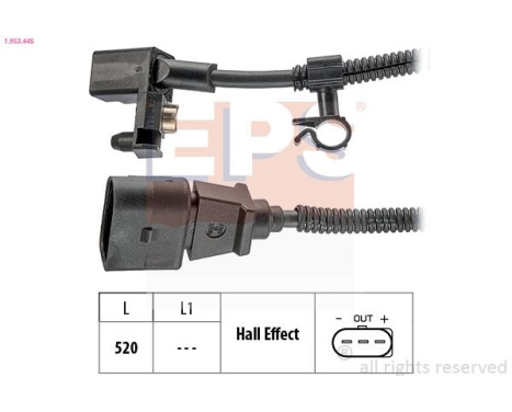 Sensor, crankshaft pulse Made in Italy - OE Equivalent 1.953.445 EPS Facet