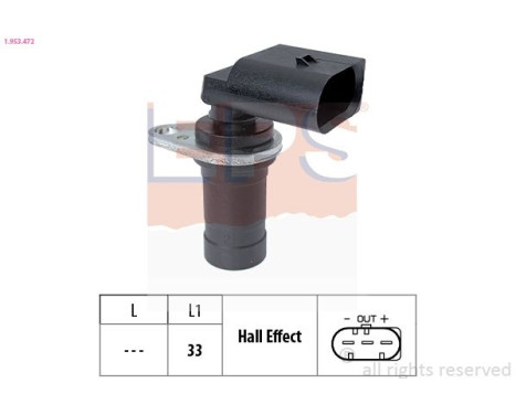 Sensor, crankshaft pulse Made in Italy - OE Equivalent 1.953.472 EPS Facet