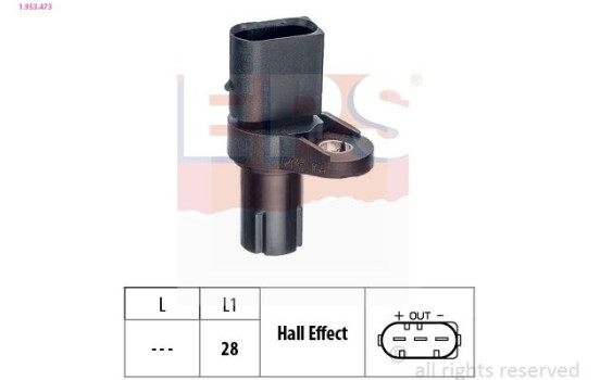 Sensor, crankshaft pulse Made in Italy - OE Equivalent 1.953.473 EPS Facet