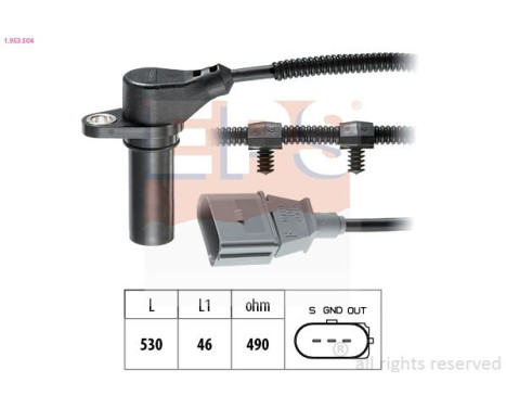 Sensor, crankshaft pulse Made in Italy - OE Equivalent 1.953.504 EPS Facet