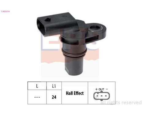 Sensor, crankshaft pulse Made in Italy - OE Equivalent 1.953.514 EPS Facet