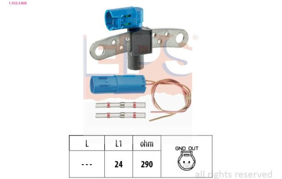 Sensor, crankshaft pulse Made in Italy - OE Equivalent 1.953.540K EPS Facet