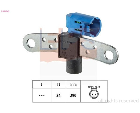 Sensor, crankshaft pulse Made in Italy - OE Equivalent 1.953.543 EPS Facet