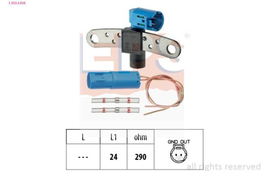 Sensor, crankshaft pulse Made in Italy - OE Equivalent 1.953.543K EPS Facet