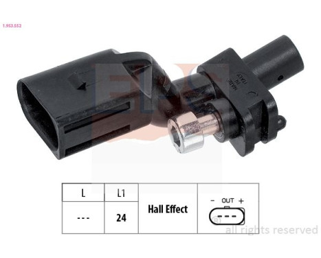 Sensor, crankshaft pulse Made in Italy - OE Equivalent 1.953.552 EPS Facet
