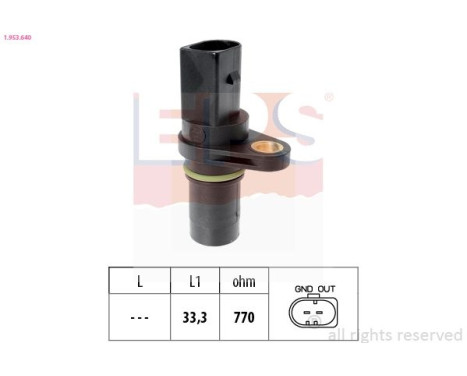Sensor, crankshaft pulse Made in Italy - OE Equivalent 1.953.640 EPS Facet