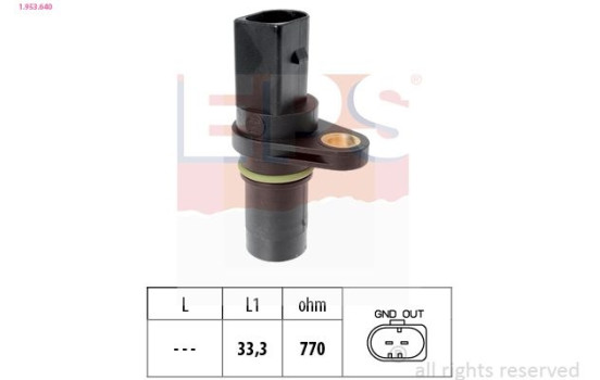 Sensor, crankshaft pulse Made in Italy - OE Equivalent 1.953.640 EPS Facet