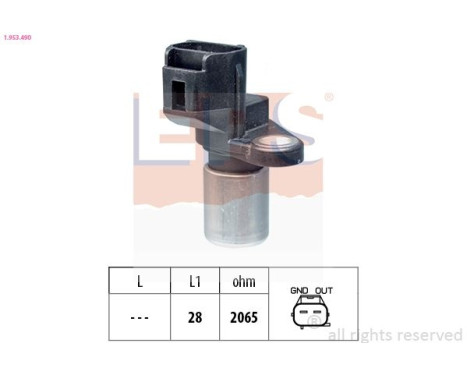Sensor, crankshaft pulse Made in Italy - OE Equivalent 1953490 EPS Facet