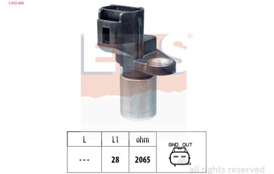 Sensor, crankshaft pulse Made in Italy - OE Equivalent 1953490 EPS Facet