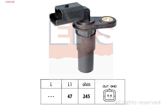 Sensor, crankshaft pulse Made in Italy - OE Equivalent 1953536 EPS Facet