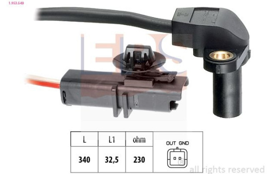 Sensor, crankshaft pulse Made in Italy - OE Equivalent 1953549 EPS Facet