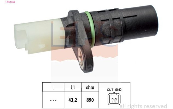 Sensor, crankshaft pulse Made in Italy - OE Equivalent 1953555 EPS Facet