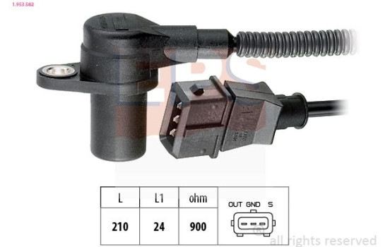 Sensor, crankshaft pulse Made in Italy - OE Equivalent 1953562 EPS Facet