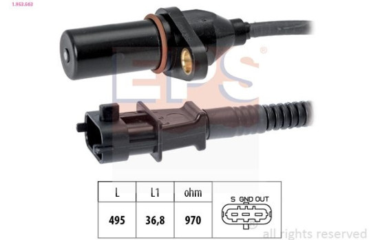 Sensor, crankshaft pulse Made in Italy - OE Equivalent 1953563 EPS Facet