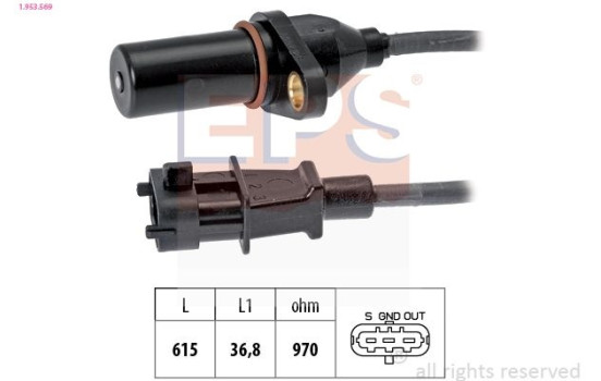 Sensor, crankshaft pulse Made in Italy - OE Equivalent 1953569 EPS Facet