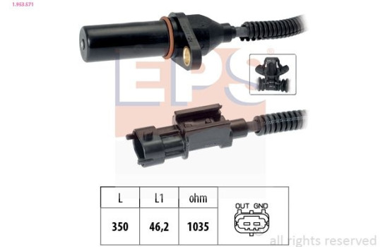 Sensor, crankshaft pulse Made in Italy - OE Equivalent 1953571 EPS Facet