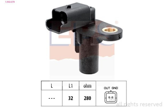 Sensor, crankshaft pulse Made in Italy - OE Equivalent 1953579 EPS Facet