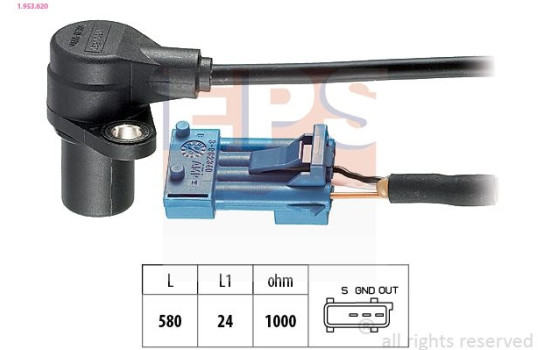 Sensor, crankshaft pulse Made in Italy - OE Equivalent 1953620 EPS Facet