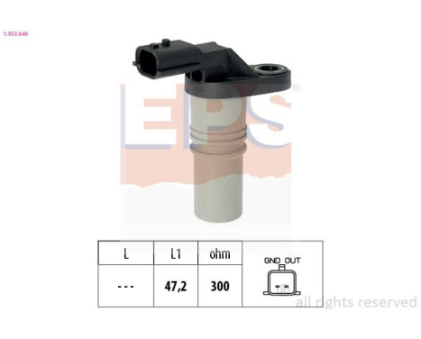 Sensor, crankshaft pulse Made in Italy - OE Equivalent 1953646 EPS Facet