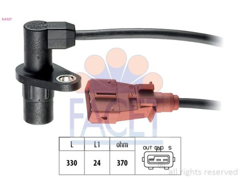 Sensor, crankshaft pulse Made in Italy - OE Equivalent 9.0127 Facet