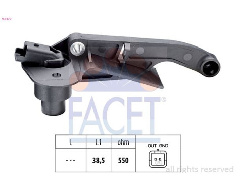 Sensor, crankshaft pulse Made in Italy - OE Equivalent 9.0177 Facet
