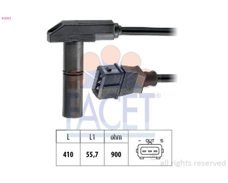 Sensor, crankshaft pulse Made in Italy - OE Equivalent 9.0212 Facet