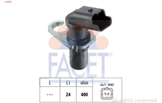 Sensor, crankshaft pulse Made in Italy - OE Equivalent 9.0258 Facet