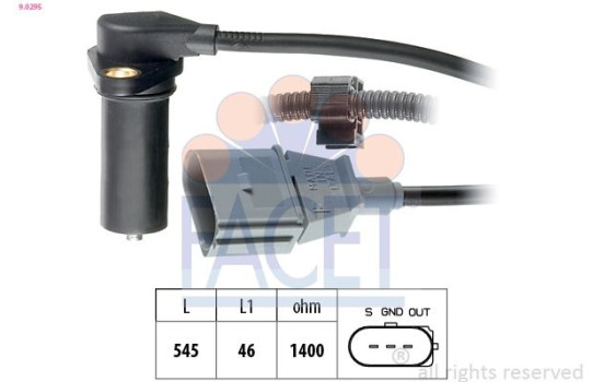 Sensor, crankshaft pulse Made in Italy - OE Equivalent 9.0295 Facet