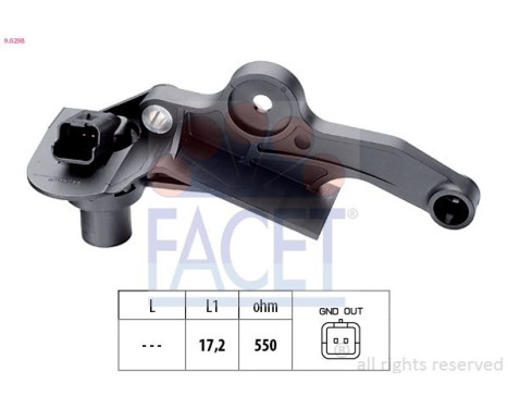 Sensor, crankshaft pulse Made in Italy - OE Equivalent 9.0298 Facet