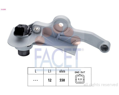 Sensor, crankshaft pulse Made in Italy - OE Equivalent 9.0299 Facet