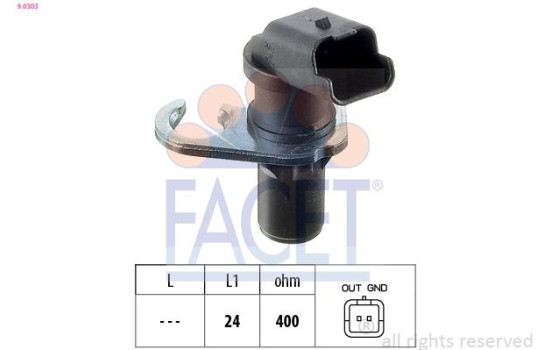 Sensor, crankshaft pulse Made in Italy - OE Equivalent 9.0303 Facet