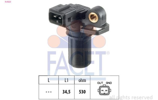 Sensor, crankshaft pulse Made in Italy - OE Equivalent 9.0323 Facet