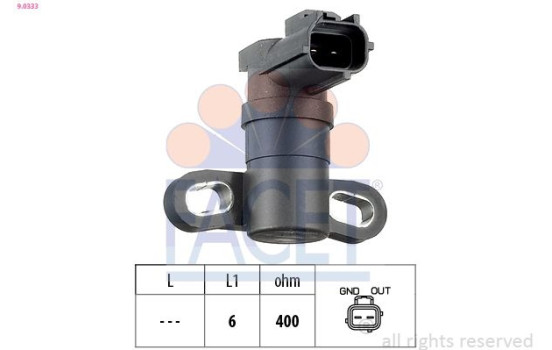 Sensor, crankshaft pulse Made in Italy - OE Equivalent 9.0333 Facet