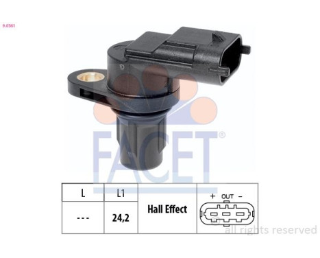 Sensor, crankshaft pulse Made in Italy - OE Equivalent 9.0361 Facet