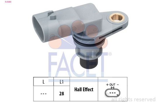 Sensor, crankshaft pulse Made in Italy - OE Equivalent 9.0380 Facet
