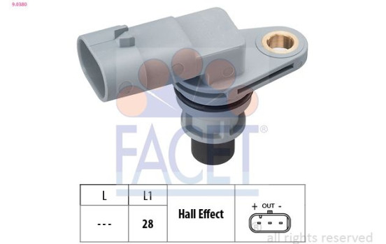 Sensor, crankshaft pulse Made in Italy - OE Equivalent 9.0380 Facet