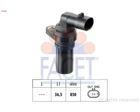 Sensor, crankshaft pulse Made in Italy - OE Equivalent 9.0407 Facet